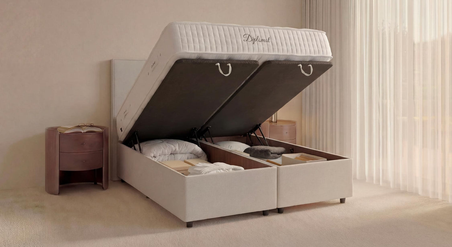 Lit coffre NINA Queens Beige