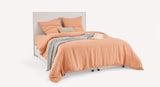 Pack lit coffre, matelas et tête de lit NINA Queens Beige 